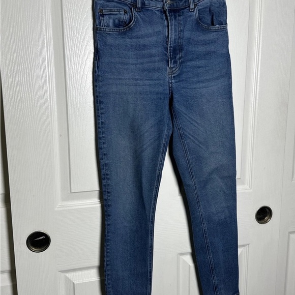 Reformation Jeans Women’s 27 Mid Rise Skinny Destin Medium Wash Distressed 27x27 - Picture 5 of 14